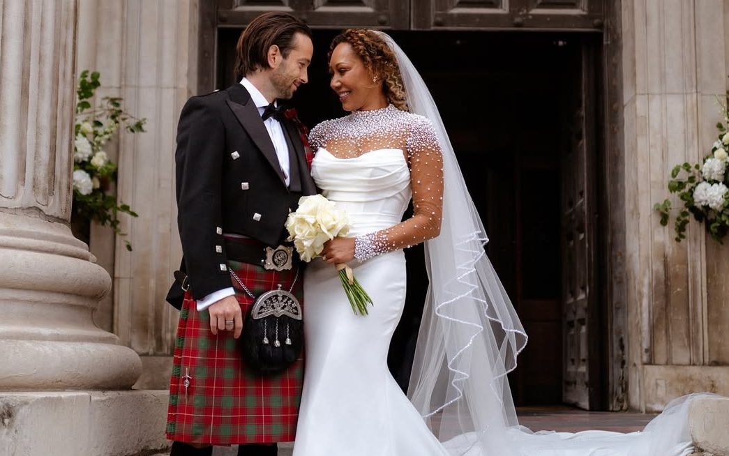 Mel is a Pearly Queen B on her wedding day