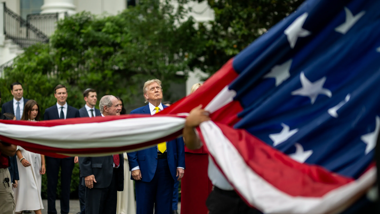 Trump installs massive new American flags at the White House – and they don’t cost taxpayers a penny
